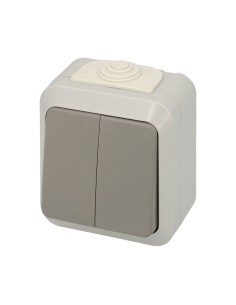 Interruptor / Conmutado Oryx Doble con tapa gris