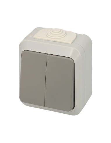 Interruptor / Conmutado Oryx Doble con tapa gris