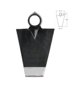 Azada Forjada Sin Mango 293/ 450 Gramos