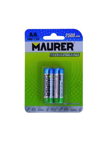 Pila Maurer Recargable HR-6 / AA (Blister 2 Piezas)