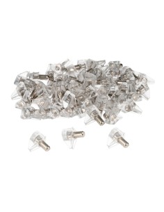 Soporte de Plastico Con Anclaje Metalico 5 Ø mm. Para Estanterias / Estantes (Caja 100 Unidades)