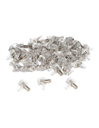 Soporte de Plastico Con Anclaje Metalico 5 Ø mm. Para Estanterias / Estantes (Caja 100 Unidades)