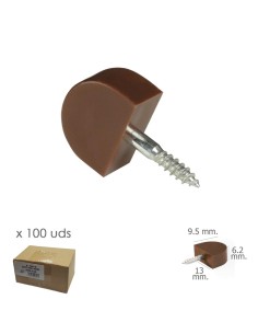 Soporte Estanteria Tornillo Pequeño Marron (Caja 100 unidades)