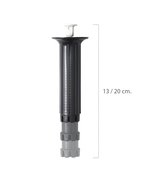 Pata Regulable Fija 13 / 20 cm. Negro