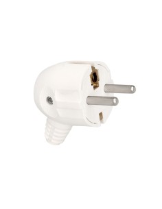 Clavija / Enchufe Salida Lateral 16 A. 250 V. Blanca