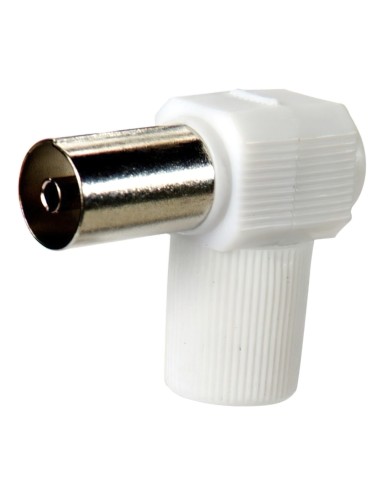 Conector Tv Hembra Acodado 9,5 mm.