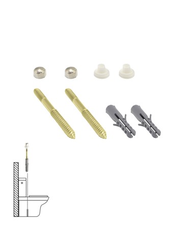 Kit Sanitario Fijacion Wc 5x75 mm. Bicromatado (2 Piezas)
