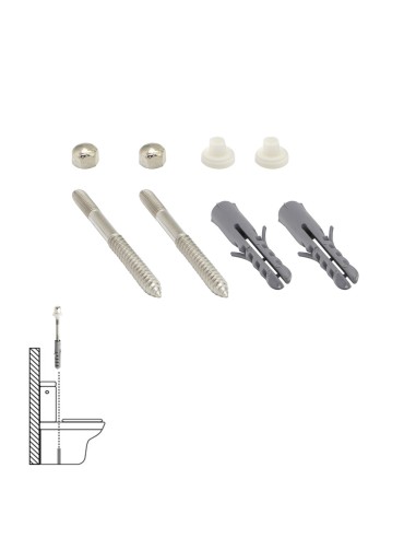 Kit Sanitario Fijacion Wc 6x80 mm. Inoxidable (2 Piezas)