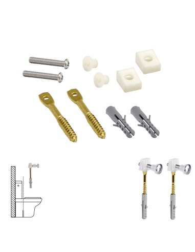 Kit Sanitario Fijación Wc Horizontal 5x70 mm. (2 Piezas)