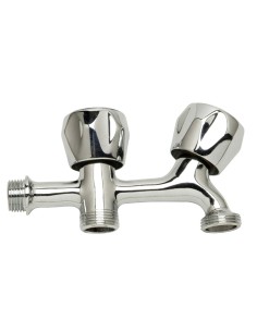 Grifo Lavadora Doble Rosca