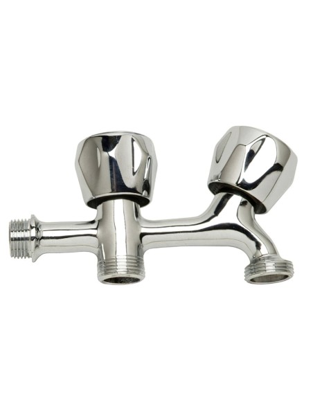 Grifo Lavadora Doble Rosca