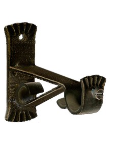 Soporte Forja Ø 20 mm. Caracol Negro / Dorado Juego 2 Piezas