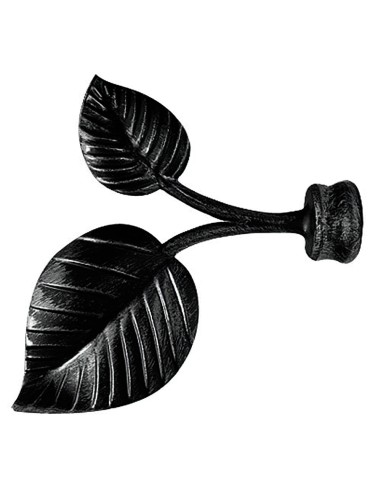 Terminal Forja Hojas Ø 20 mm. Negro Juego 2 Piezas