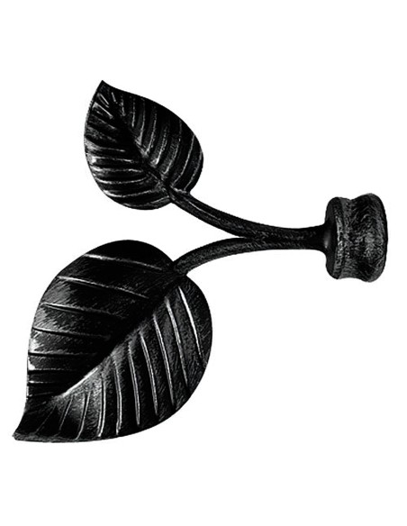 Terminal Forja Hojas Ø 20 mm. Negro Juego 2 Piezas