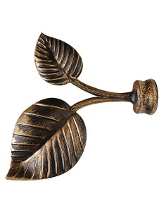 Terminal Forja Hojas Ø 20 mm. Negro / Dorado Juego 2 Piezas