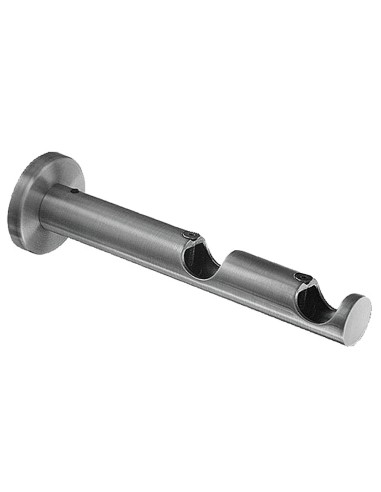 Soporte Zirconio Doble 20 mm. Niquel Mate