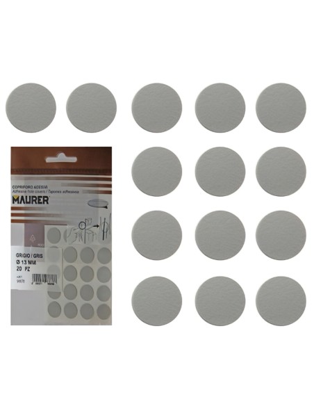 Tapatornillos Adhesivos Gris (Blister 20 unidades)