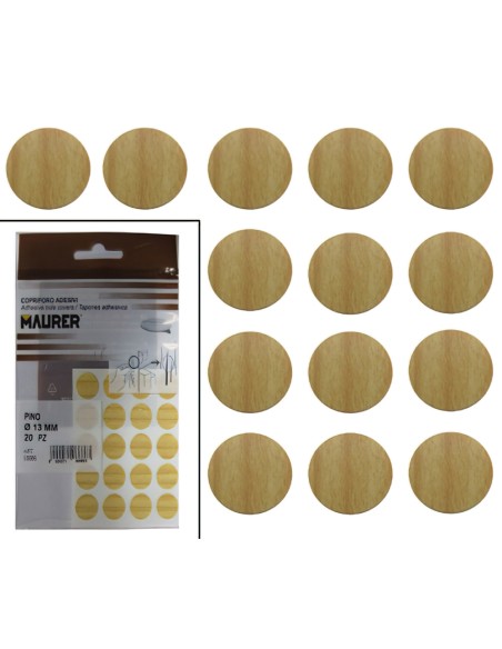 Tapatornillos Adhesivos Pino (Blister 20 unidades)