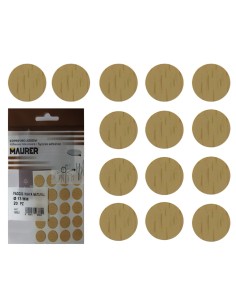 Tapatornillos Adhesivos Haya Natural (Blister 20 unidades)