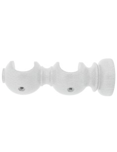 Soporte Madera Liso Abierto Doble 20x118 mm. Blanco