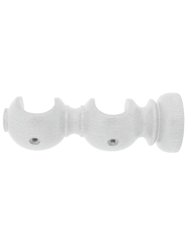 Soporte Madera Liso Abierto Doble 20x118 mm. Blanco
