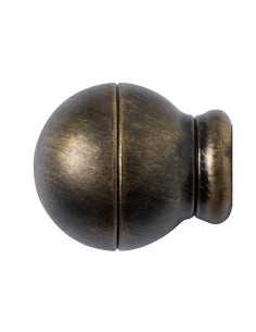 Terminal Forja Esfera Rayada Ø 20 mm. Negro / Oro Juego 2 Piezas