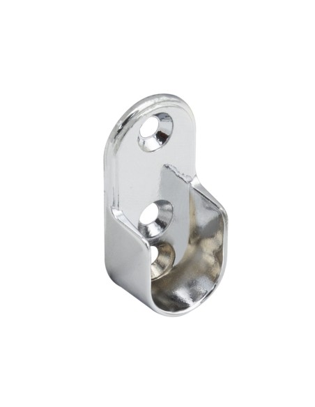Soporte Lateral Oval Para Tubo Ø 16 mm. Cromado