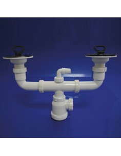 Sifon Doble Valvula Extensible T-44-E 1 1/2 Ø115