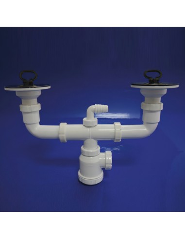 Sifon Doble Valvula Extensible T-44-E 1 1/2 Ø115