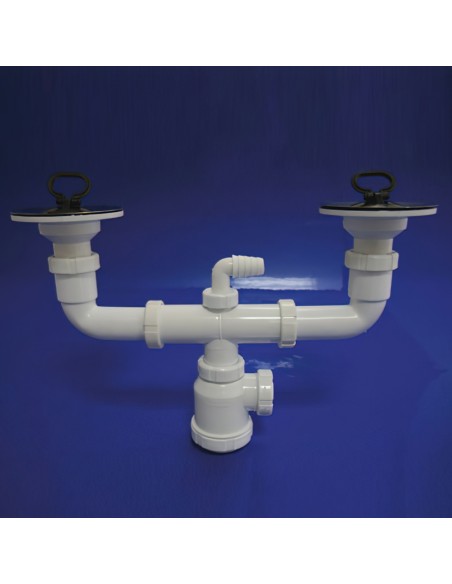 Sifon Doble Valvula Extensible T-44-E 1 1/2 Ø115