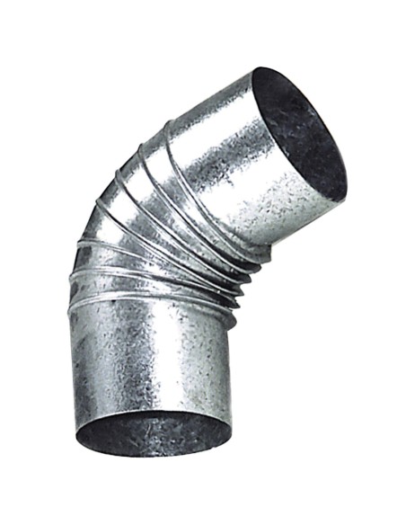 Codo Estufa Galvanizado de 100 mm. 45°.