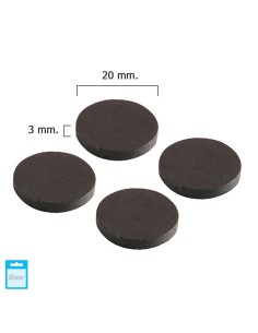 Iman Wolfpack Ferrita Disco Ø 20x3 mm. (Blister 4 Piezas)