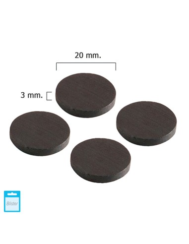 Iman Wolfpack Ferrita Disco Ø 20x3 mm. (Blister 4 Piezas)