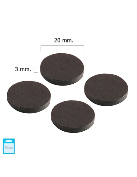 Iman Wolfpack Ferrita Disco Ø 20x3 mm. (Blister 4 Piezas)