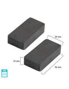 Iman Wolfpack Ferrita Rectangular 40x20x10 mm. (Blister 2 Piezas)