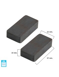 Iman Wolfpack Ferrita Rectangular 47x22x10 mm. (Blister 2 Piezas)