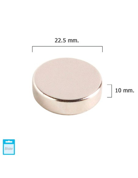 Iman Wolfpack Neodimio Redondo Ø 22,5x10 mm. (Blister 1 Pieza)