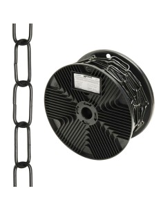 Cadena Decorativa Lisa Negra 3,4x43 mm. Rollo 20 metros