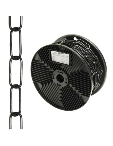 Cadena Decorativa Lisa Negra 3,4x43 mm. Rollo 20 metros