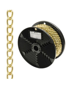 Cadena Decorativa Barbada Dorada 2,5mm / Rollo 20 Metros