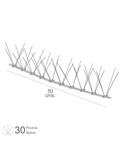 Pincho Anti Paloma 0,5 Metros Polietileno Pincho Doble 30 Pinchos