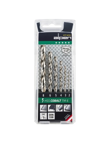 Estuche Brocas Alpen Cobalto 6 Piezas