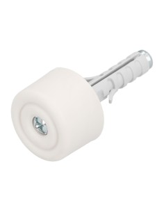 Tope Puerta Maurer Atornillar Con Taco y Tornillo Blanco