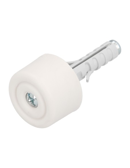 Tope Puerta Maurer Atornillar Con Taco y Tornillo Blanco