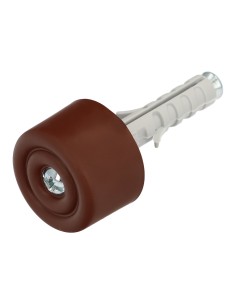 Tope Puerta Maurer Atornillar Con Taco y Tornillo Marrón