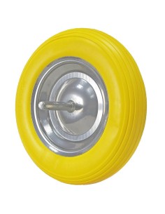 Rueda Carretilla Obra Maciza Llanta Metalica