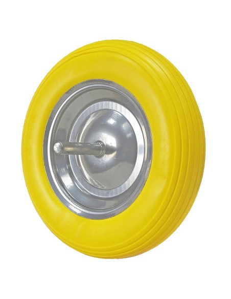 Rueda Carretilla Obra Maciza Llanta Metalica