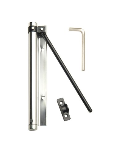 Muelle Puerta Wolfpack Aluminio Anodizado Plateado (Blister 1 Pieza)