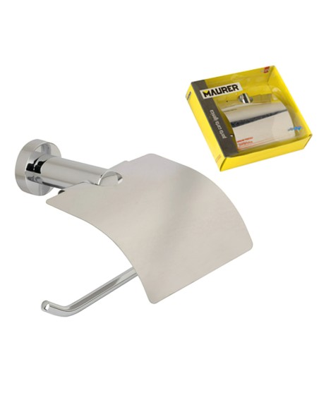 Portarrollos Maurer II Con Tapa Inoxidable 16x22 cm.