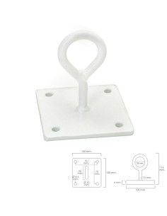 Gancho Wolfpack Con Pletina Multiuso Cerrado Blanco